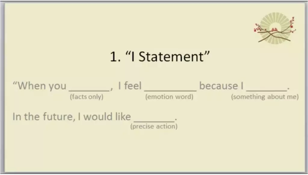 "I Statement" for healthy communication
