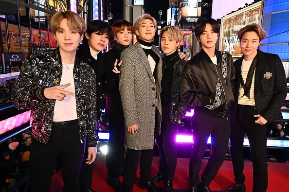 K-pop superstars BTS in New York attending the "Dick Clark's New Year's Rockin' Eve With Ryan Seacrest 2020."