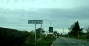 A sign saying "Boundary"